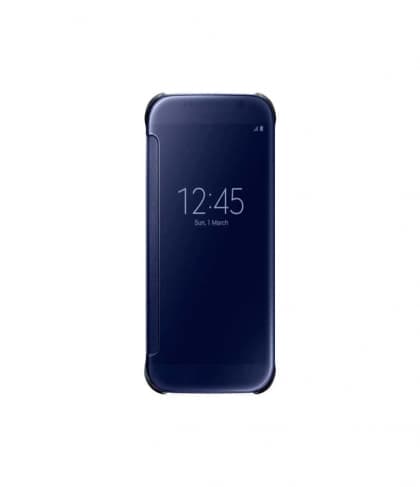 Official Samsung Galaxy S6 Clear View Cover Case Dark Blue / Black