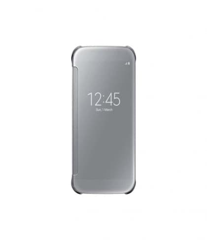 Official Samsung Galaxy S6 Clear View Cover Case Silver
