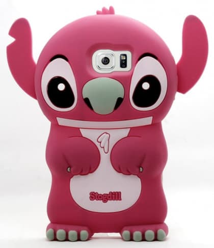 Stitch 3D Hard Silicone Case for Galaxy S6 Red