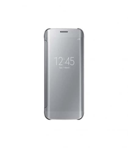 Official Samsung Galaxy S6 Edge Clear View Cover Case Silver