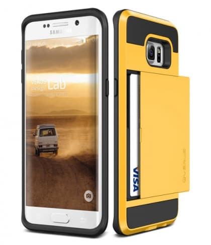 Verus Damda Hard Credit Card ID Holder Case For Galaxy S6 Edge Plus Yellow