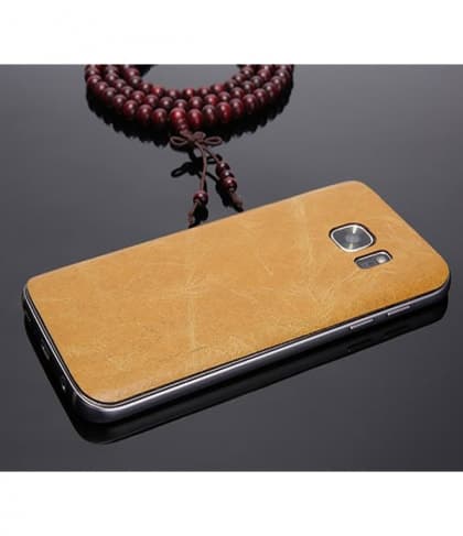 Real Leather Back For Galaxy S7 Edge