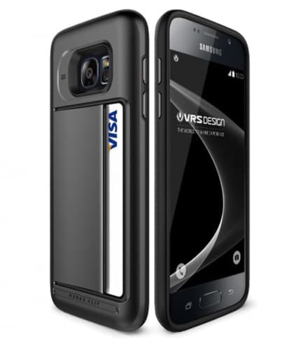 VRS Design Damda Hard Credit Card ID Holder Case For Galaxy S7 Dark Steel