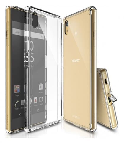 Clear TPU Tough Case for Xperia Z5 with Port Covers